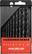 Набір свердел YATO HSS 1-10 мм 10 шт. YT-4461