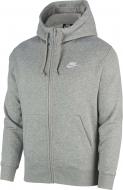 Джемпер Nike M NSW CLUB HOODIE FZ BB BV2645-063 р.M сірий