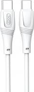 Кабель Xo Zeus Series High Elastic Type-C to Type-C 60W 1 м белый (NBQ239B_White)