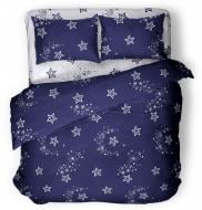 Комплект постельного белья Star's Sky 2 синий с белым La Nuit