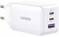 Мережевий зарядний пристрій UGREEN CD244 U+2C 65W GaN FC White