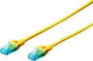 Патч-корд Digitus CCA CAT 5e DK-1512-050/Y 5 м желтый