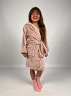 Халат для девочек Bibo с капюшоном р.134 мокко