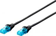 Патч-корд Digitus UTP Cat.5e (DK-1511-010/BLACK) 1 м черный