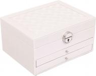 Шкатулка для украшений Royal case 22х18х13 см белая