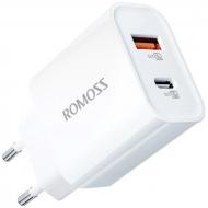 Мережевий зарядний пристрій Romoss C+U 30W White