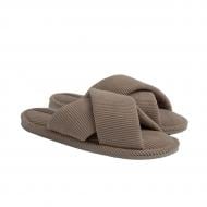 Тапки домашние Twins HS-VL вельвет Х 12473 р.36/37 мокко