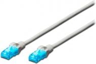 Патч-корд Digitus DK-1512-0025 CCA CAT 5e UTP AWG 26/7 0,25 м сірий