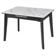 Стол обеденный Aurum 1100(1400)x800x760мм белый/золото/черный