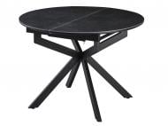 Стол обеденный Orbit 1050(1380)x1050x760мм темно-серый/черный