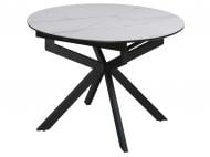 Стол обеденный Orbit 1050(1380)x1050x770мм белый/черный