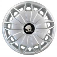 Колпак для колес SJS Skoda 338 R15" 4 шт. серебряный