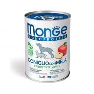 Паштет консервований для усіх порід Monge Monge Dog Monoproteico Fruits кролик і яблуко 400 г