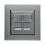 Розетка компьютерная Efapel Logus IP20 металлик графит 21975 TIS