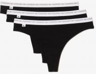 Трусы женские Lacoste Stretch Cotton String Briefs (3 шт) 8F1341_031 XS черный
