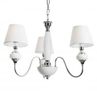 Люстра подвесная Victoria Lighting 3x40 Вт E14 хром/белый Lilian/SP3 chrome