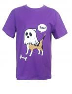 Футболка для дівчаток/для хлопчиків WP Merchandise Halloween Собака-привид р.92-98 фіолетовий 22098