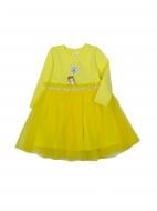 Платье Luna Kids Ёжик на одуванчике р.110 лимонный 0306