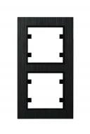 Рамка двухместная Makel Karea Line вертикальная черный 86111707