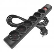 Мережевий фільтр Emos 10 A 2300 Вт із заземленням 6 гн. чорний 3 м P54219