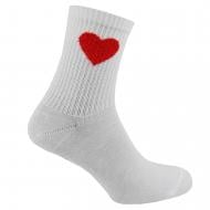 Носки женские Premier Socks с пушистым сердцем р.23-25 белый