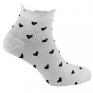 Носки женские Premier Socks в рубчик сердца с рюшами р.23-25 белый