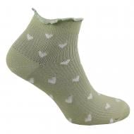 Носки женские Premier Socks в рубчик сердца с рюшами р.23-25 оливковый Носки женские Premier Socks в рубчик сердца с рюшами р.23-25 оливковый