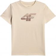 Футболка 4F TSHIRT F2885 4FJWSS26TTSHF2885-83S р.146 бежевий