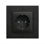 Механизм розетки с заземлением Makel Karea с шторками IP20 дымчатый 57050058