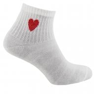 Шкарпетки жіночі Premier Socks з червоним серцем р.23-25 білий