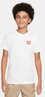 Футболка Nike K NSW TEE HEART FN9639-100 р.XL белый