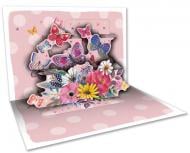 Открытка поздравительная POP-UP з 3D-рисунком Бабочки всередине и конвертом