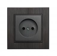 Механізм розетки без заземлення Makel Karea IP20 димчастий 57050022