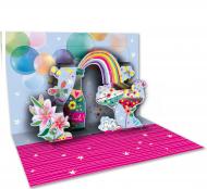 Открытка поздравительная POP-UP з 3D-рисунком всередине и конвертом Шампанское Открытка поздравительная POP-UP з 3D-рисунком всередине и конвертом Шампанское