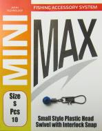 Адаптер поплавка MiniMax Style Plastic Head Swivel With Interlock 10 шт. S YM-5011-S