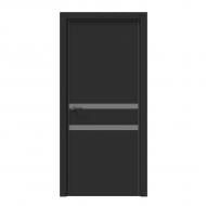 Дверное полотно IN WOOD ET-17 ПГ с черным молдингом и кромкой 700 мм черная корка
