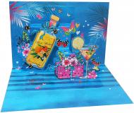 Открытка поздравительная POP-UP з 3D-рисунком всередине и конвертом Тропкана