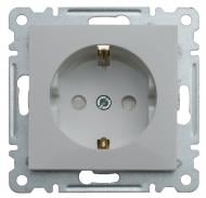 Механизм розетки с заземлением Makel Karea с шторками IP20 белый 57001058