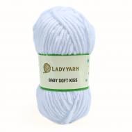 Пряжа для вязания Lady Yarn Baby Soft Kiss SL1014 Elite голубой мел 1451