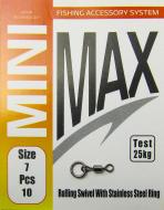 Вертлюг MiniMax Rolling Swivel with Stainless Steel Ring 10 шт. YM-1059-7