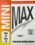 Вертлюг MiniMax Long Body Rolling swivels 10 шт. YM-1056-10