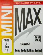 Вертлюг MiniMax Long Body Rolling swivels 10 шт. YM-1056-7