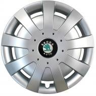 Колпак для колес SKS SJS Skoda 309 (logo green) R15" 4 шт. серебряный