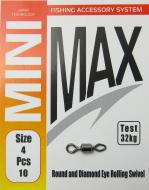 Вертлюг MiniMax Round and diamond eye rolling swivel 10 шт. YM-1030-4