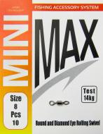 Вертлюг MiniMax Round and diamond eye rolling swivel 10 шт. YM-1030-8