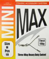 Вертлюг с отводом MiniMax Three Way Heavy Duty swivel 10 шт. M YM-1036-M