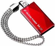 Флеш-память USB Silicon Power Touch 810 64 ГБ USB 2.0 red (SP064GBUF2810V1R)