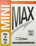 Вертлюг с защелкой MiniMax Impressed Rolling Swivel 10 шт. YM-3023-10