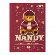 Блокнот Forme BEAR TOY А6 64 арк. бордовий