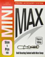 Вертлюг с защелкой MiniMax Ball bearing swivel with nice snap 10 шт. YM-3809-1